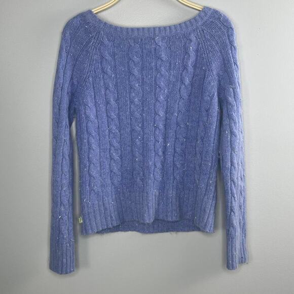 Vintage Y2K Aeropostale Cable Knit Sweater XL Blue Angora Blend - Picture 3 of 4